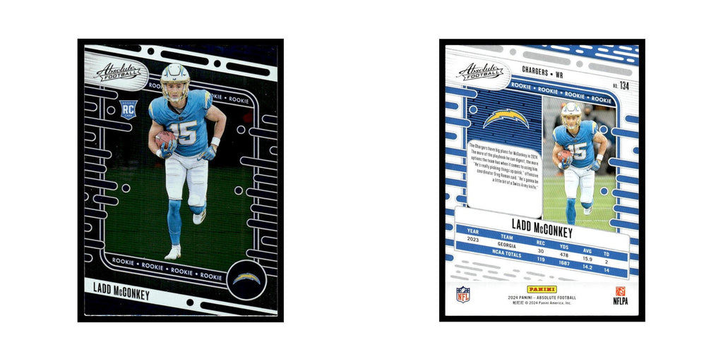 Ladd McConkey Rookie 2024 Panini Absolute #134 Los Angeles Chargers NM