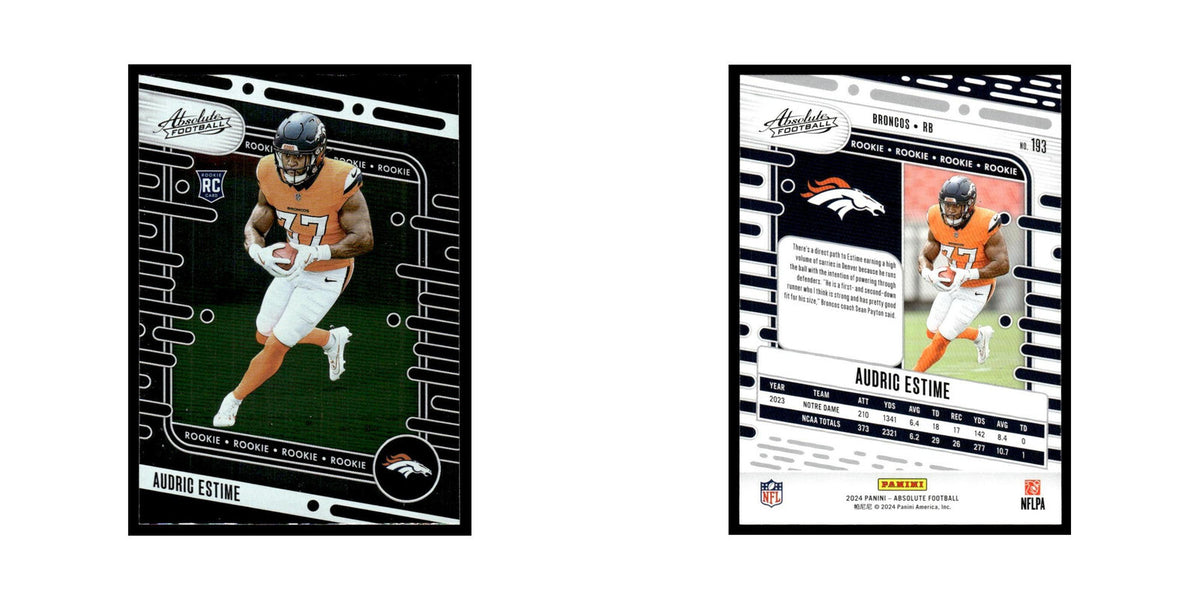Audric Estime Rookie 2024 Panini Absolute #193 Denver Broncos Football Card NM