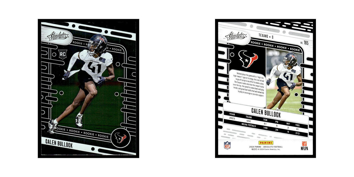 Calen Bullock Rookie 2024 Panini Absolute #165 Houston Texans Football Card NM