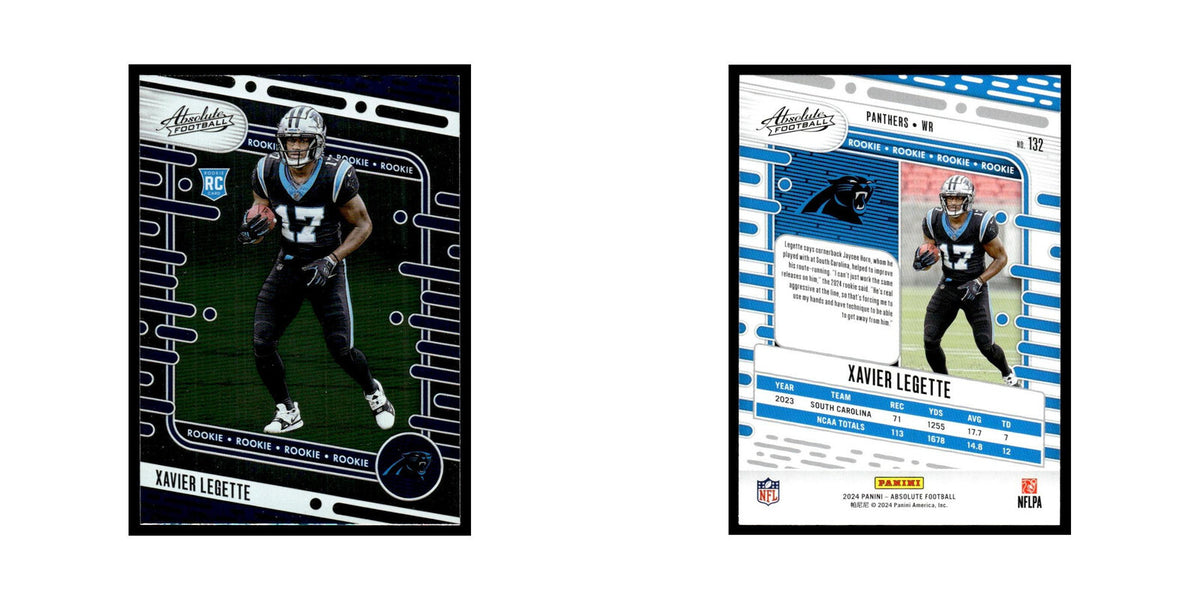 Xavier Legette Rookie 2024 Panini Absolute #132 Carolina Panthers NM