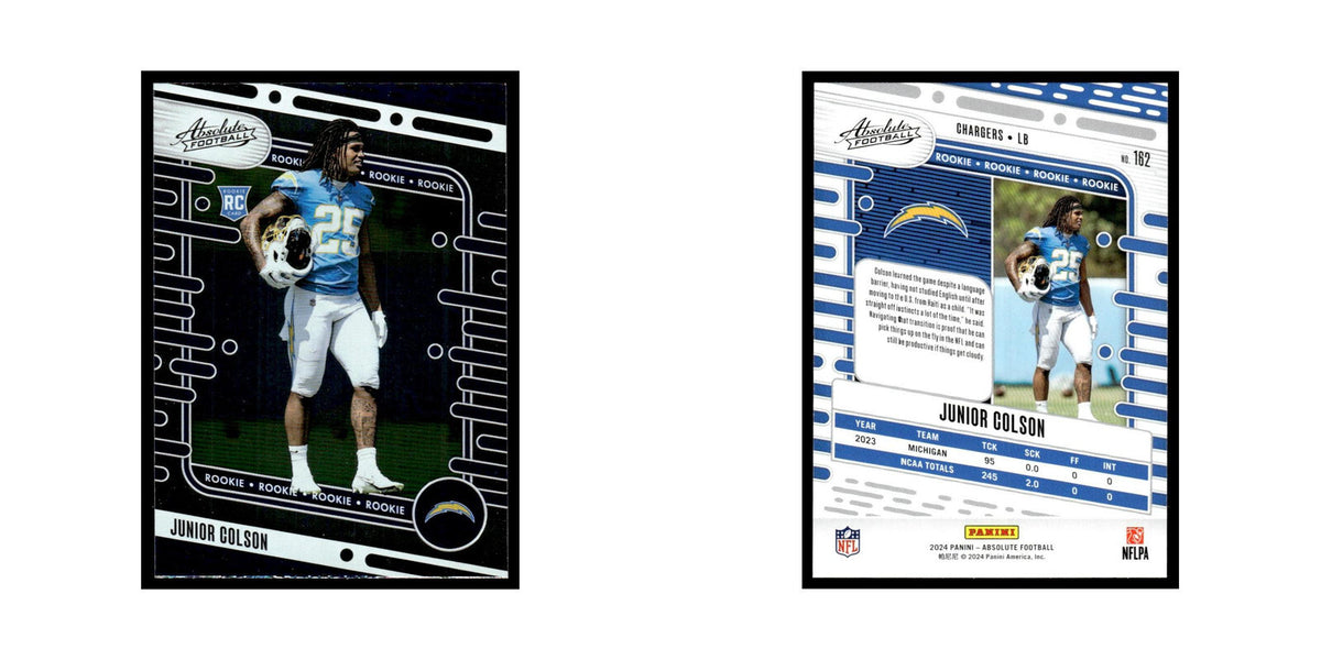Junior Colson Rookie 2024 Panini Absolute #162 Los Angeles Chargers NM