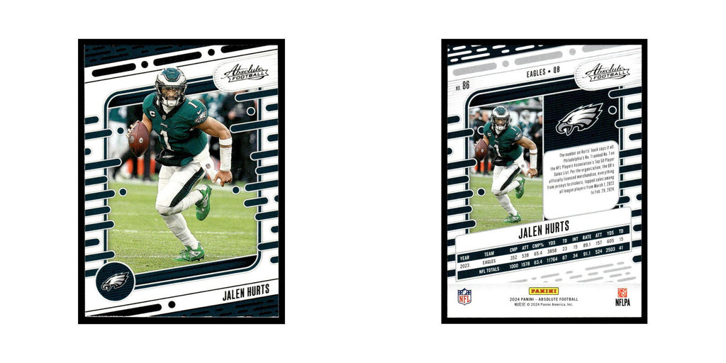 Jalen Hurts 2024 Panini Absolute #86 Philadelphia Eagles Football Card NM