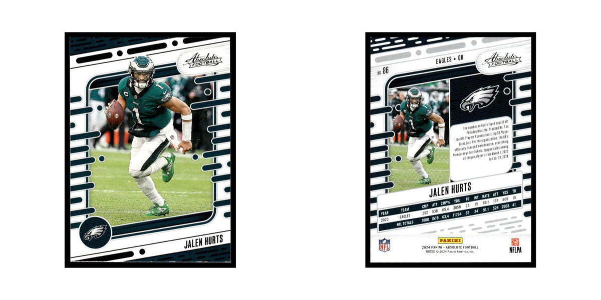 Jalen Hurts 2024 Panini Absolute #86 Philadelphia Eagles Football Card NM