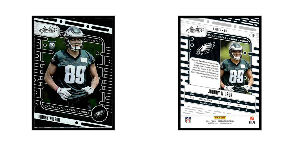 Johnny Wilson Rookie 2024 Panini Absolute #196 Philadelphia Eagles NM