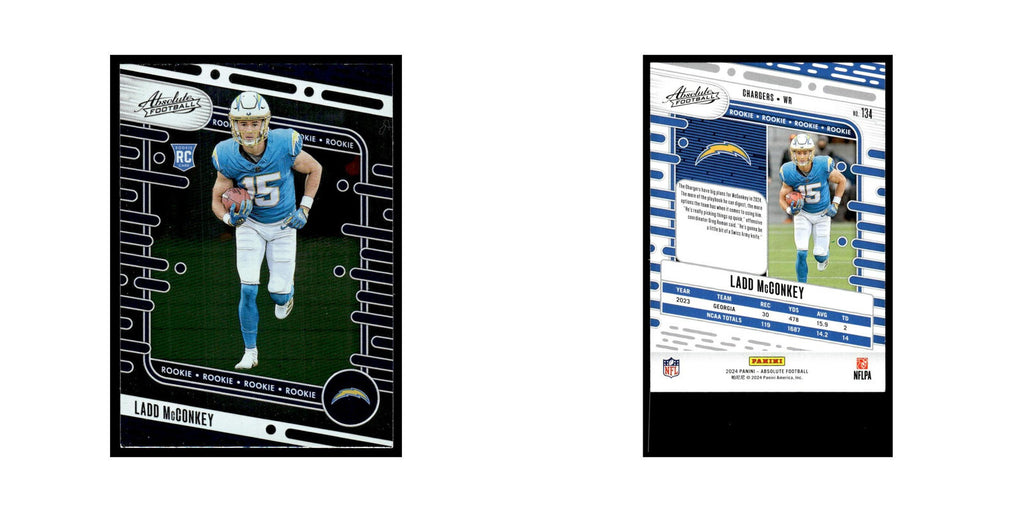Ladd McConkey Rookie 2024 Panini Absolute #134 Los Angeles Chargers NM