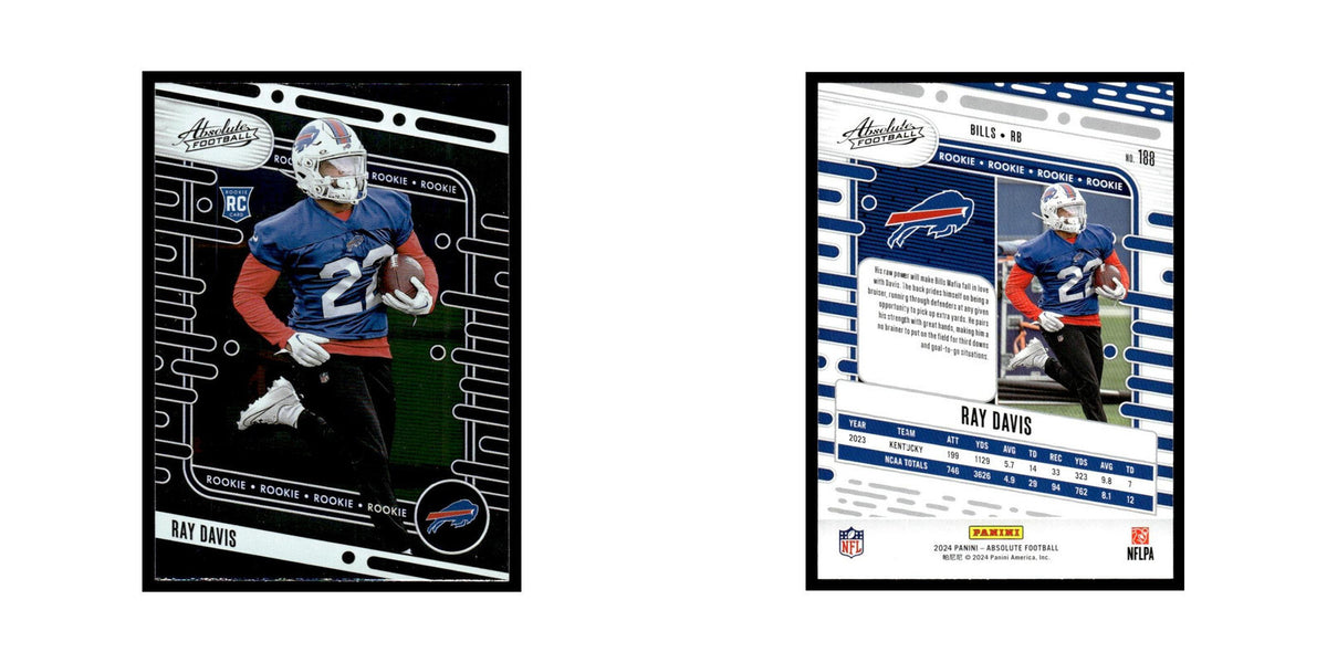 Ray Davis Rookie 2024 Panini Absolute #188 Buffalo Bills Football Card NM