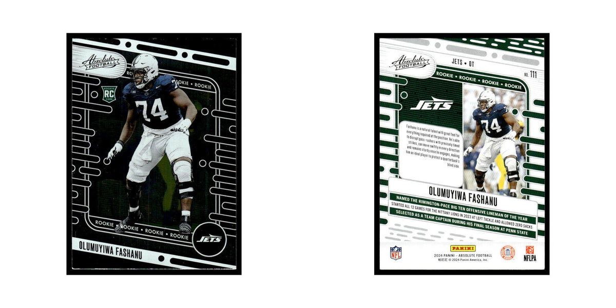 Olumuyiwa Fashanu Rookie 2024 Panini Absolute #111 New York Jets NM
