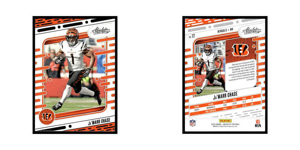 Ja'Marr Chase 2024 Panini Absolute #22 Cincinnati Bengals Football Card NM
