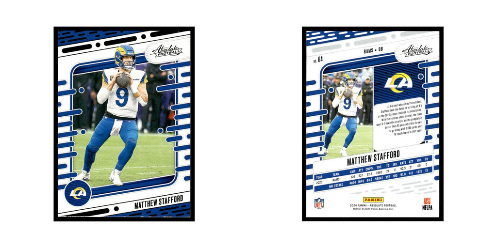 Matthew Stafford 2024 Panini Absolute #64 Los Angeles Rams Football Card NM