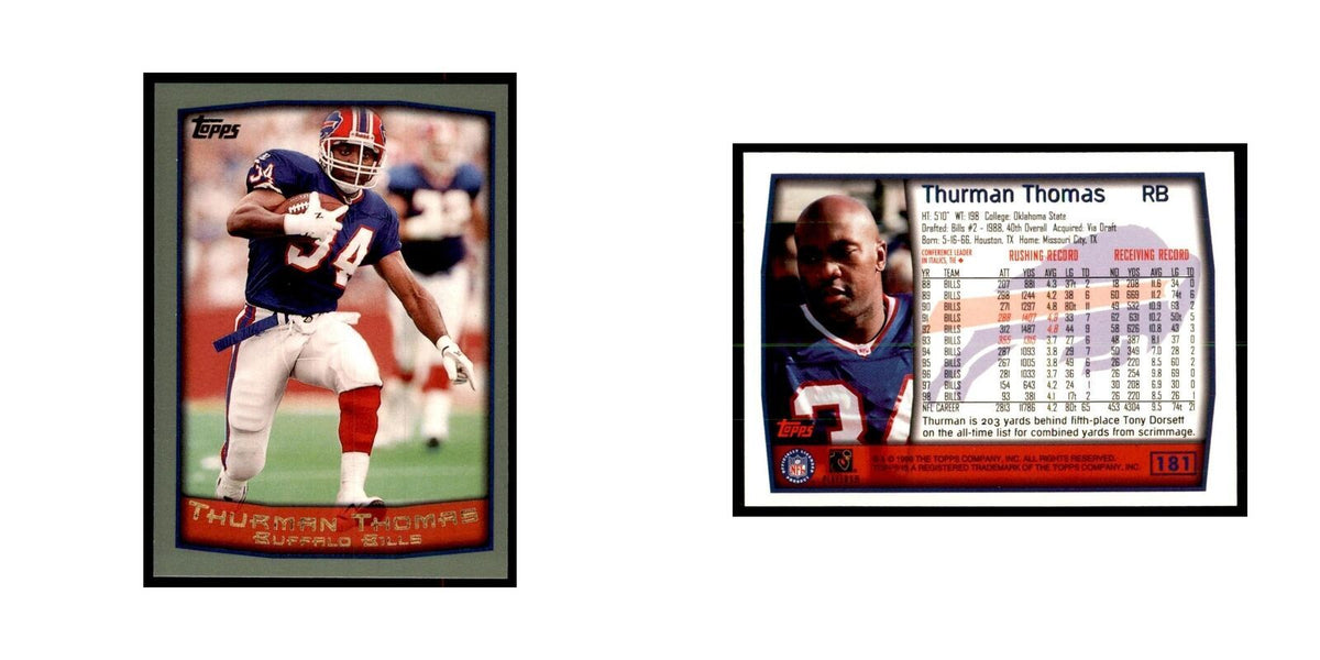 Thurman Thomas 1999 Topps #181 Football Cards Football Card NM