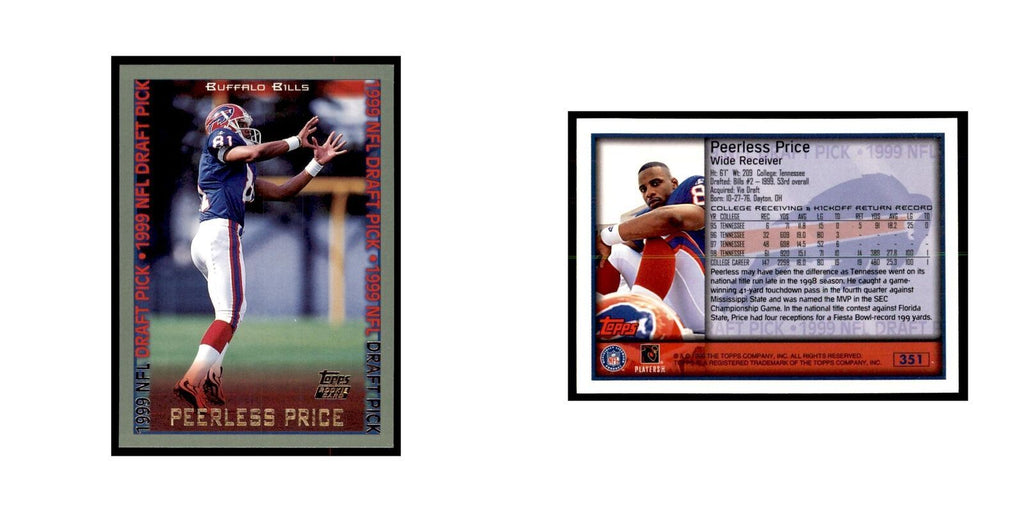 Peerless Price 1999 Topps #351 Football Cards Football Card NM
