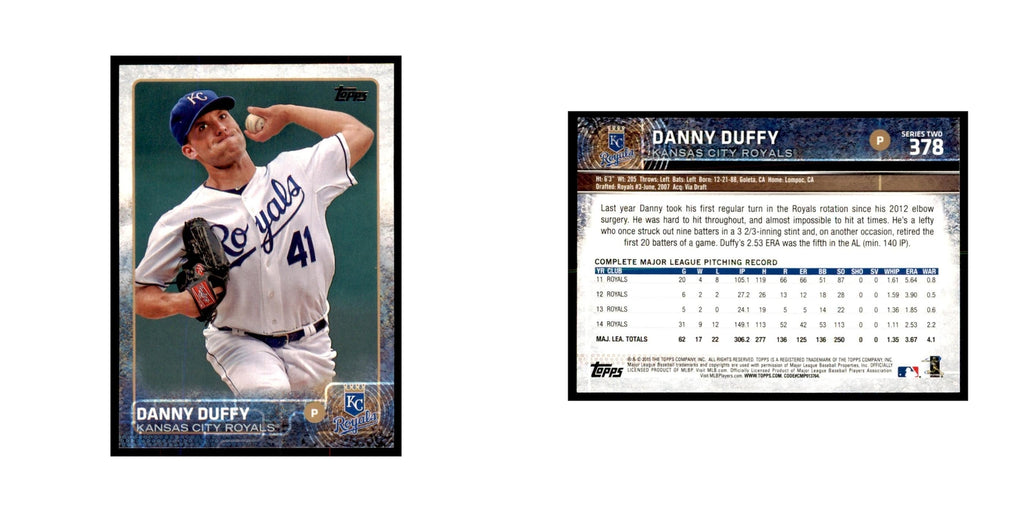 Danny Duffy 2015 Topps #378 Baseball Cards Baseball Card NM