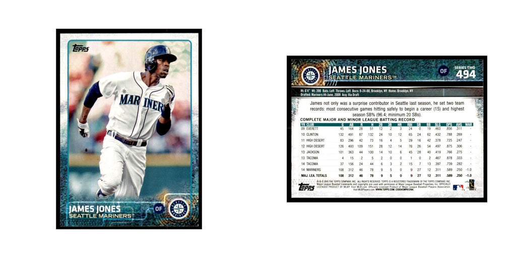 James Jones 2015 Topps #494 Baseball Cards Baseball Card NM