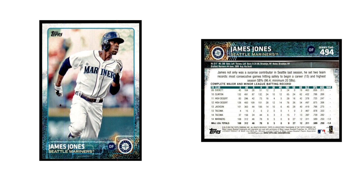 James Jones 2015 Topps #494 Baseball Cards Baseball Card NM