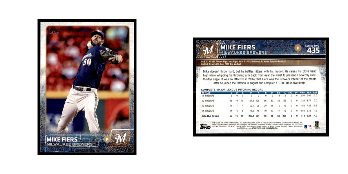 Mike Fiers 2015 Topps #435 Baseball Cards Baseball Card NM
