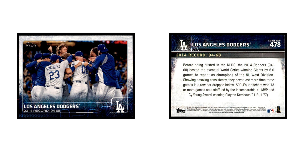 Los Angeles Dodgers 2015 Topps #478 Baseball Cards Baseball Card NM