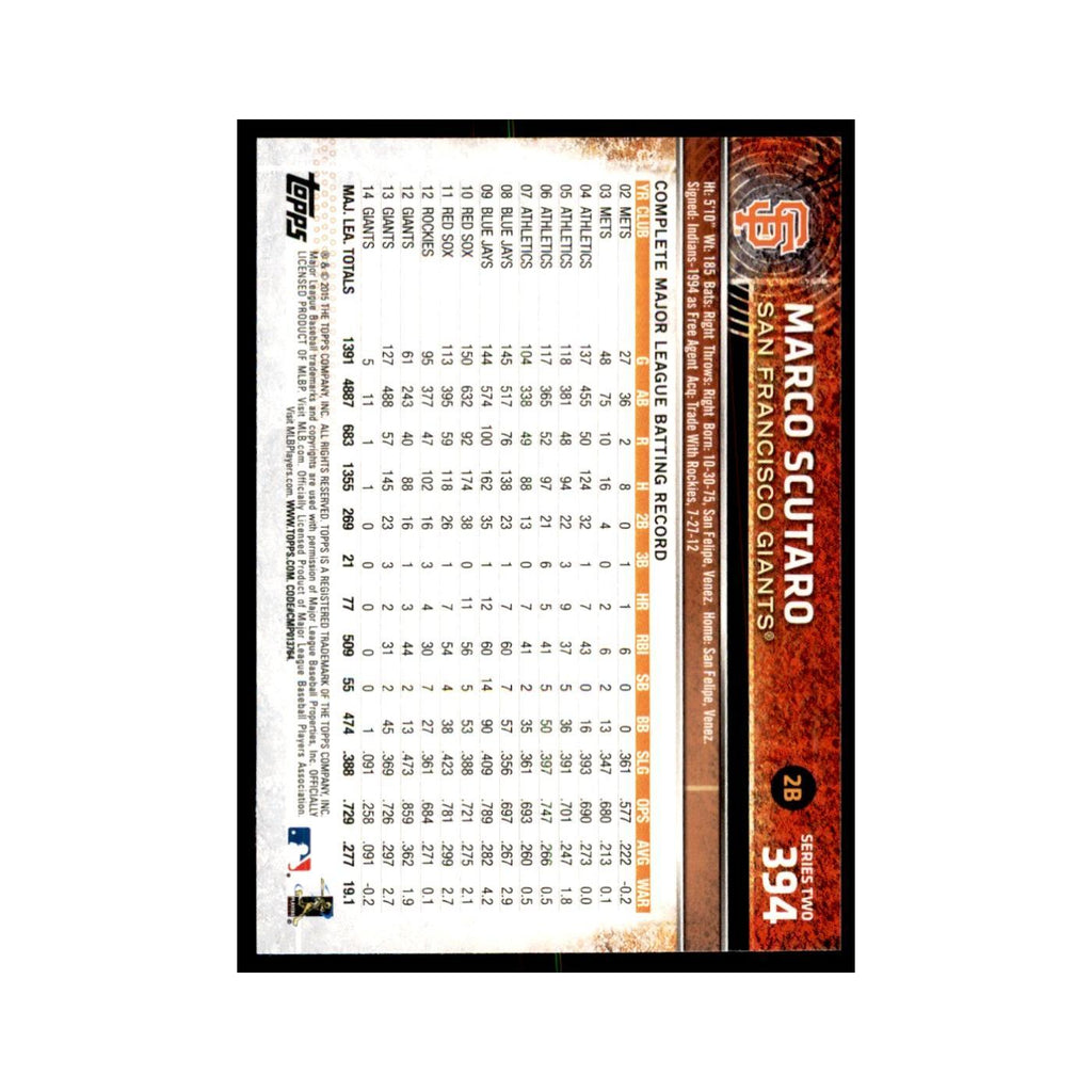 Marco Scutaro 2015 Topps #394 Baseball Cards Baseball Card NM
