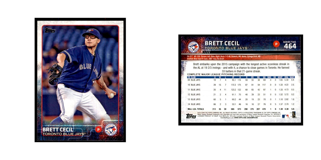 Brett Cecil 2015 Topps #464 Baseball Cards Baseball Card NM