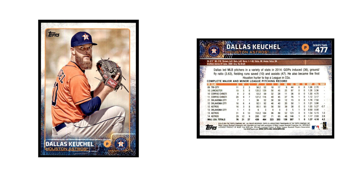 Dallas Keuchel 2015 Topps #477 Baseball Cards Baseball Card NM
