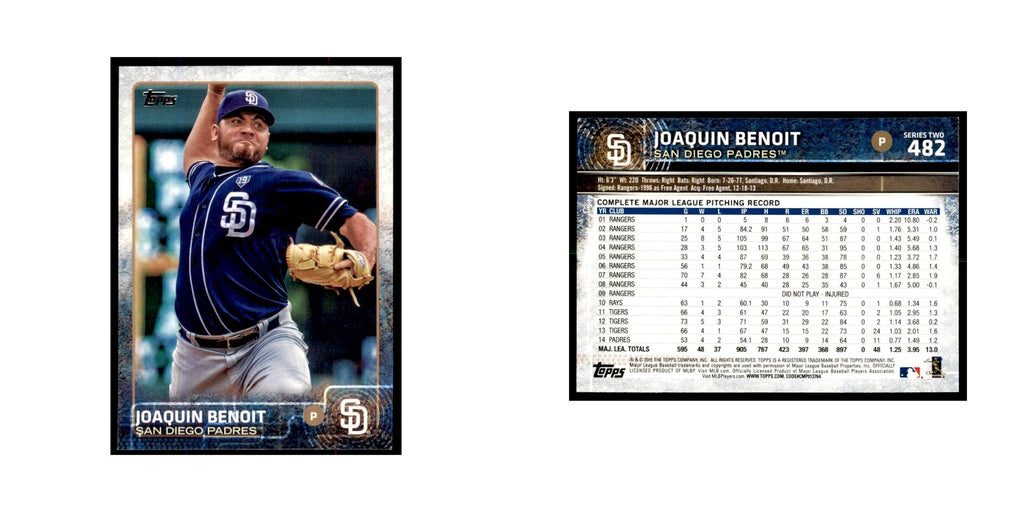 Joaquin Benoit 2015 Topps #482 Baseball Cards Baseball Card NM