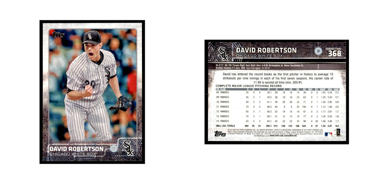 David Robertson 2015 Topps #368 Baseball Cards Baseball Card NM