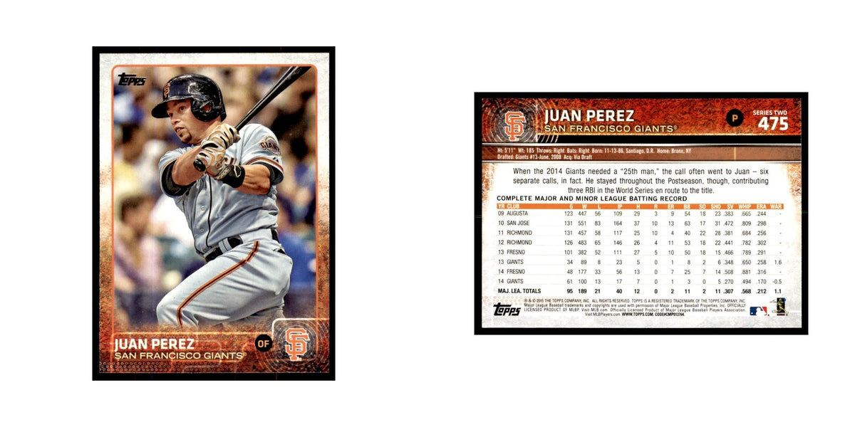 Juan Perez 2015 Topps #475 Baseball Cards Baseball Card NM