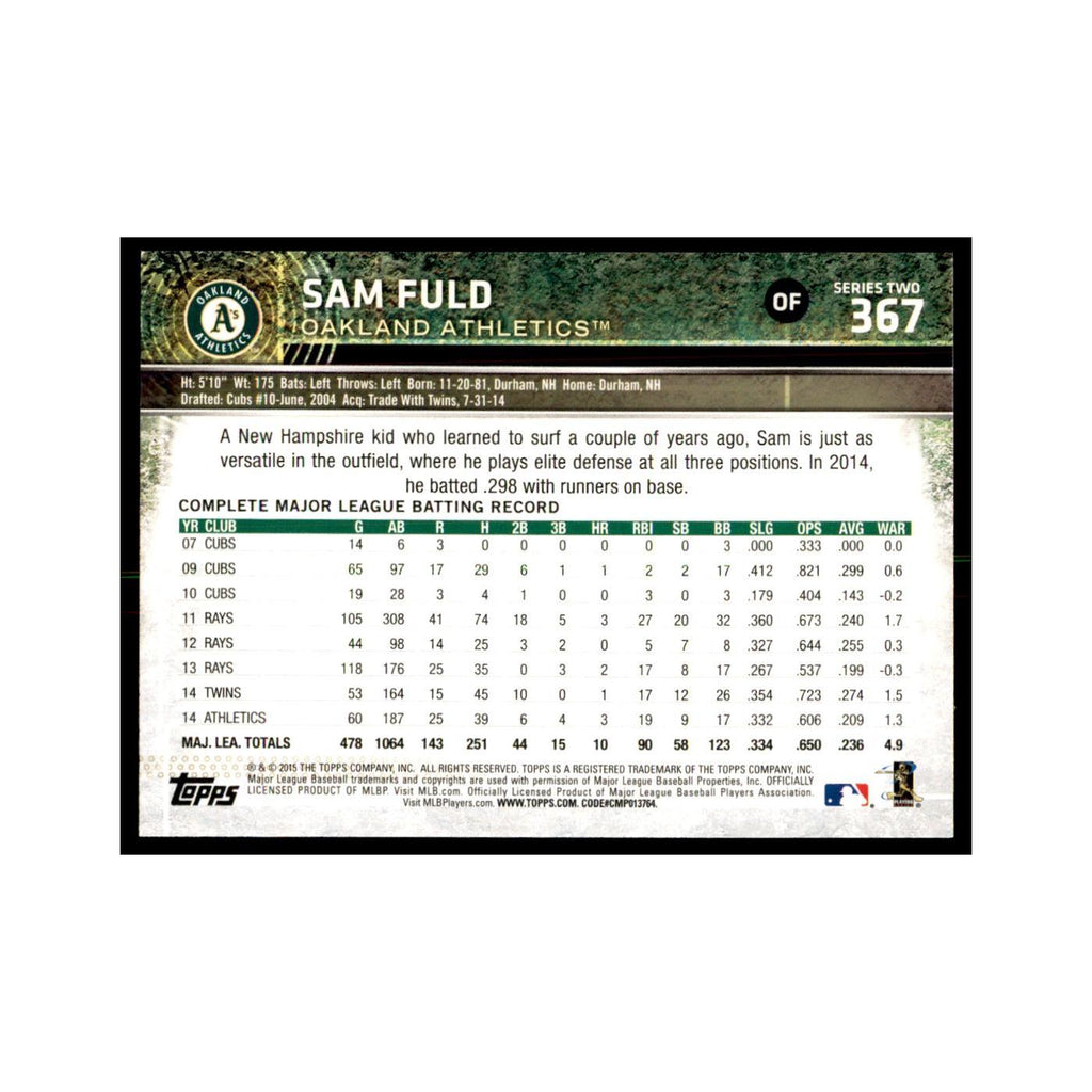 Sam Fuld 2015 Topps #367 Baseball Cards Baseball Card NM