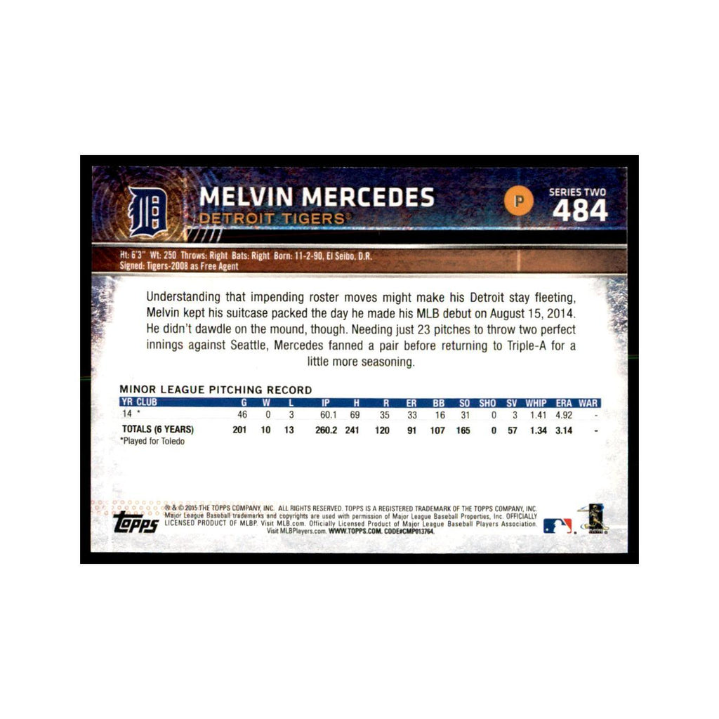 Melvin Mercedes 2015 Topps #484 Baseball Cards Baseball Card NM