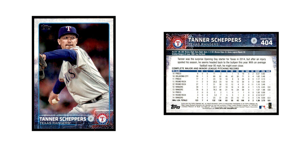 Tanner Scheppers 2015 Topps #404 Baseball Cards Baseball Card NM