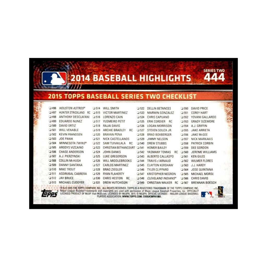 Lonnie Chisenhall 2015 Topps #444 Baseball Cards Baseball Card NM