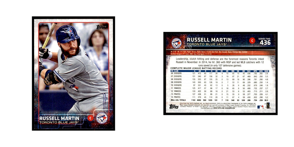 Russell Martin 2015 Topps #436 Baseball Cards Baseball Card NM