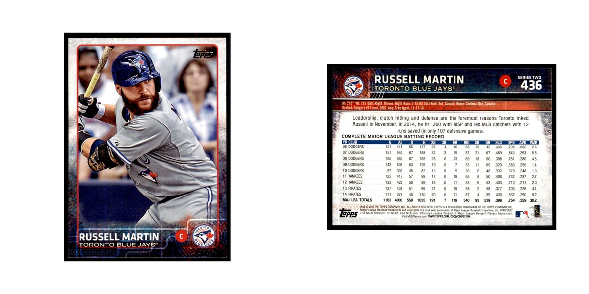 Russell Martin 2015 Topps #436 Baseball Cards Baseball Card NM
