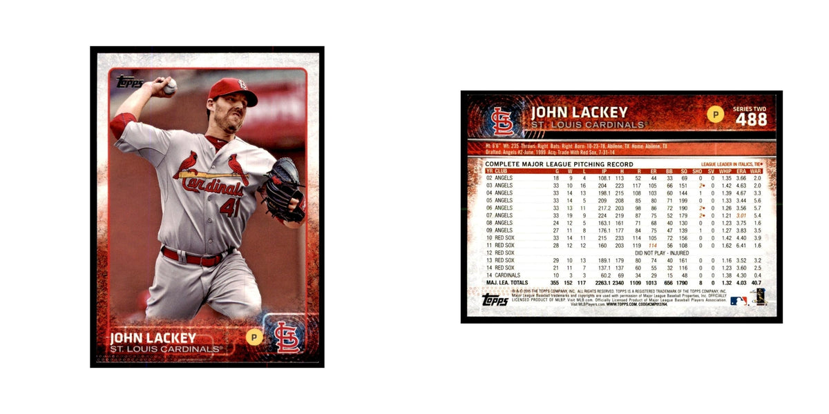 John Lackey 2015 Topps #488 Baseball Cards Baseball Card NM