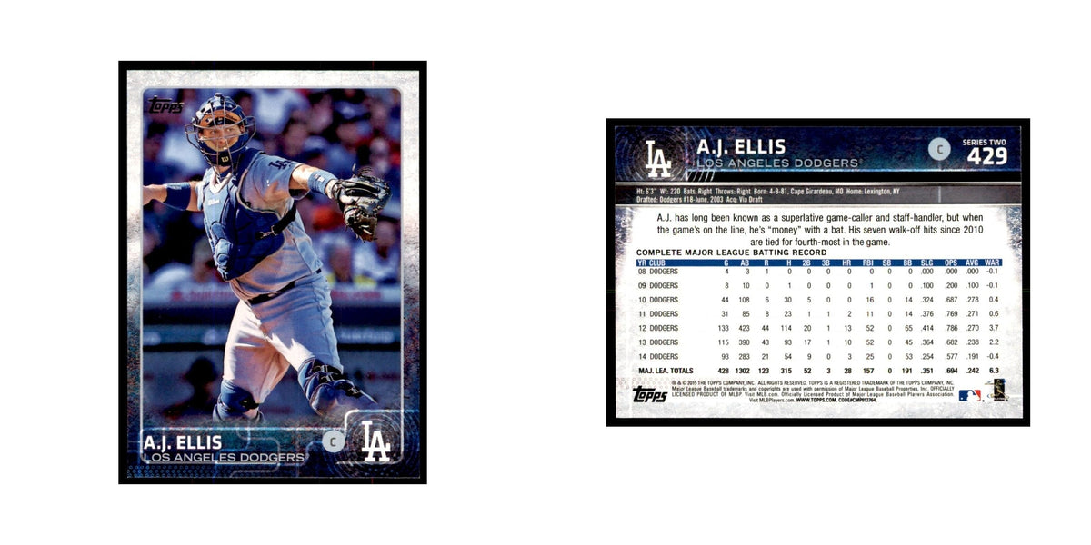 A.J. Ellis 2015 Topps #429 Baseball Cards Baseball Card NM
