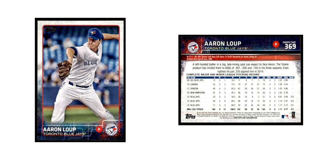 Aaron Loup 2015 Topps #369 Baseball Cards Baseball Card NM