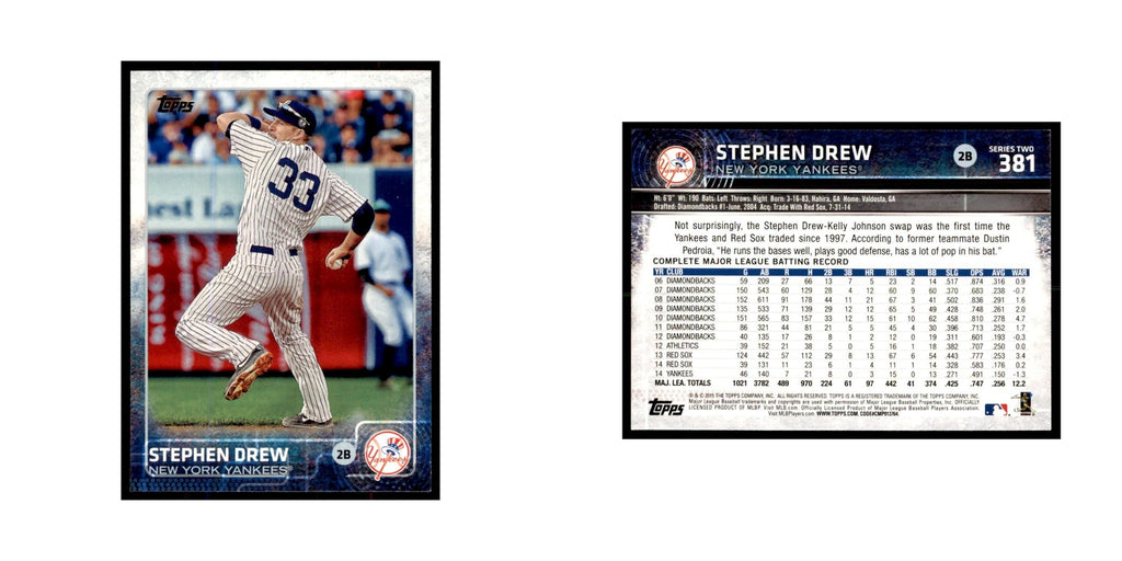 Stephen Drew 2015 Topps #381 Baseball Cards Baseball Card NM