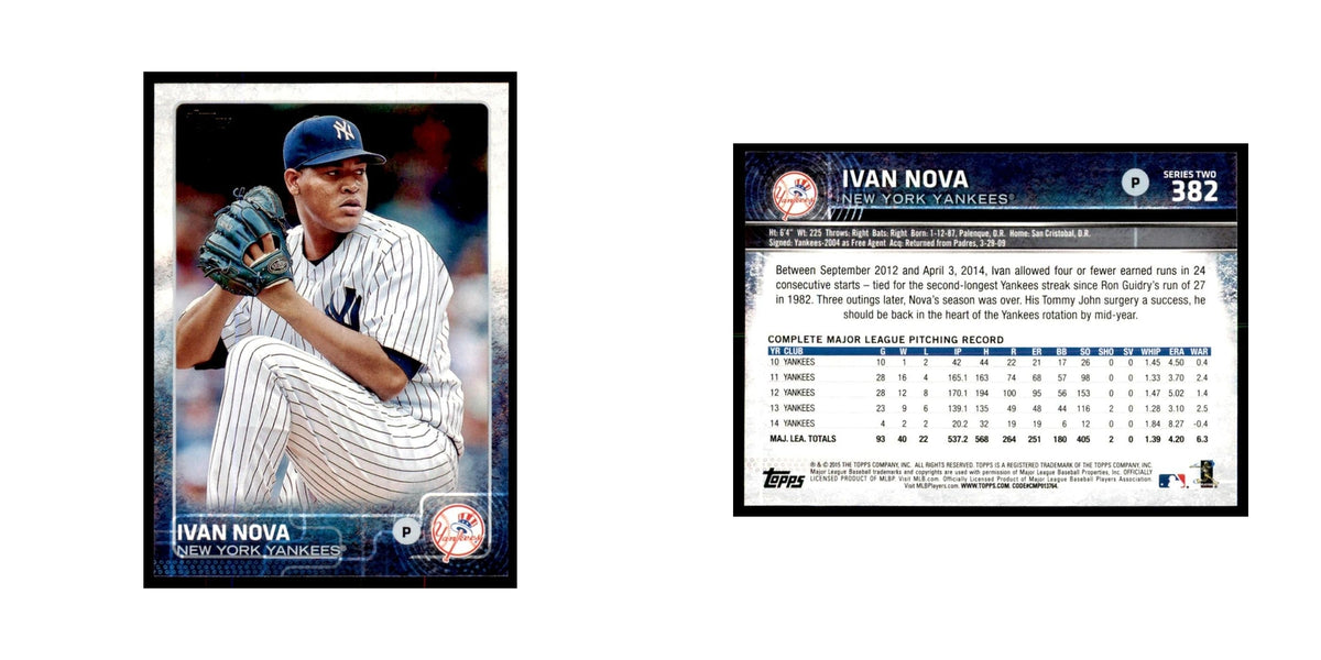 Ivan Nova 2015 Topps #382 Baseball Cards Baseball Card NM