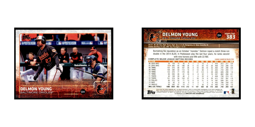 Delmon Young 2015 Topps #383 Baseball Cards Baseball Card NM