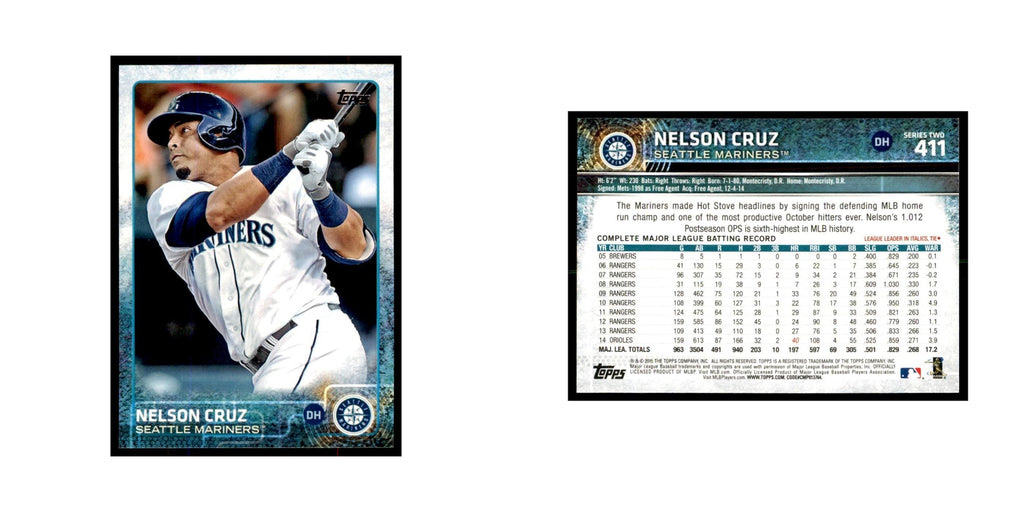 Nelson Cruz 2015 Topps #411 Baseball Cards Baseball Card NM