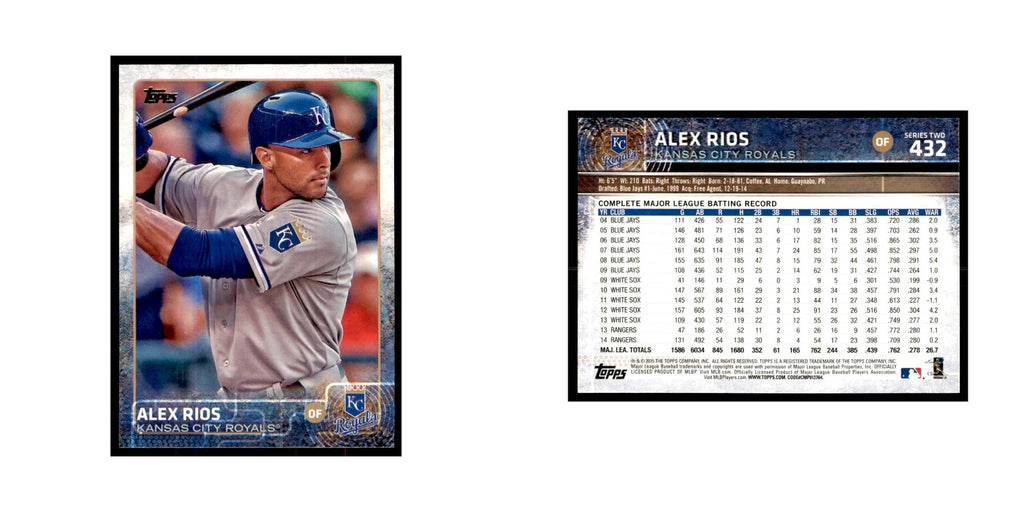 Alex Rios 2015 Topps #432 Baseball Cards Baseball Card NM