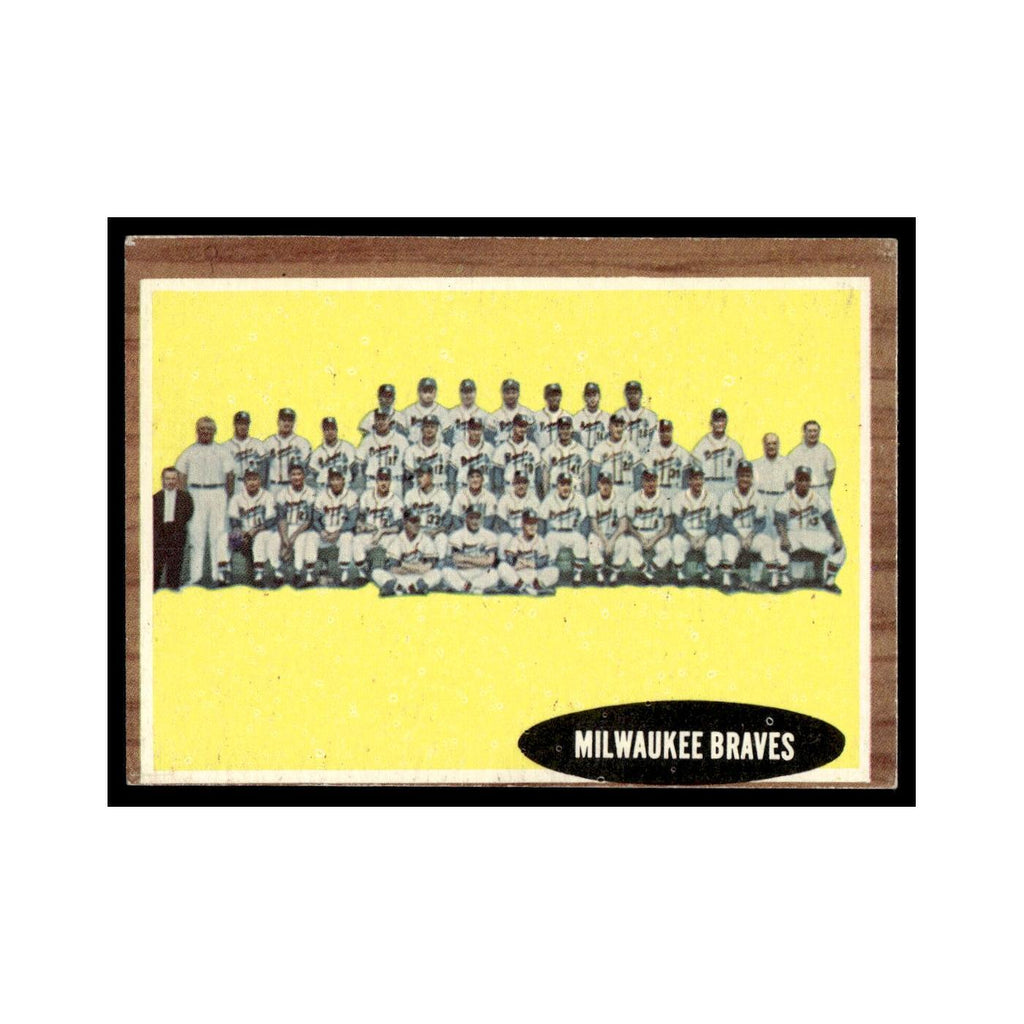 Milwaukee Braves 1962 Topps #158 Baseball Card VG