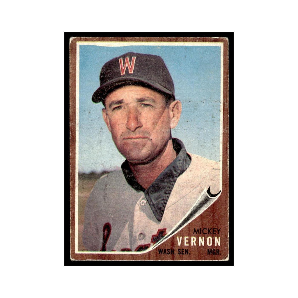 Mickey Vernon 1962 Topps #152 Washington Senators Baseball Card VG