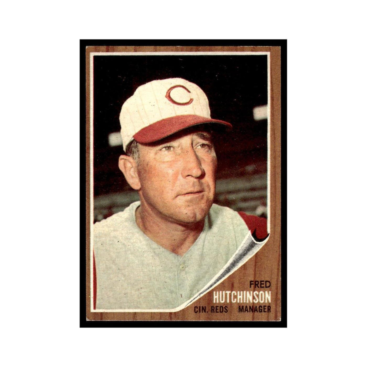 Fred Hutchinson 1962 Topps #172 Cincinnati Reds Baseball Card VG