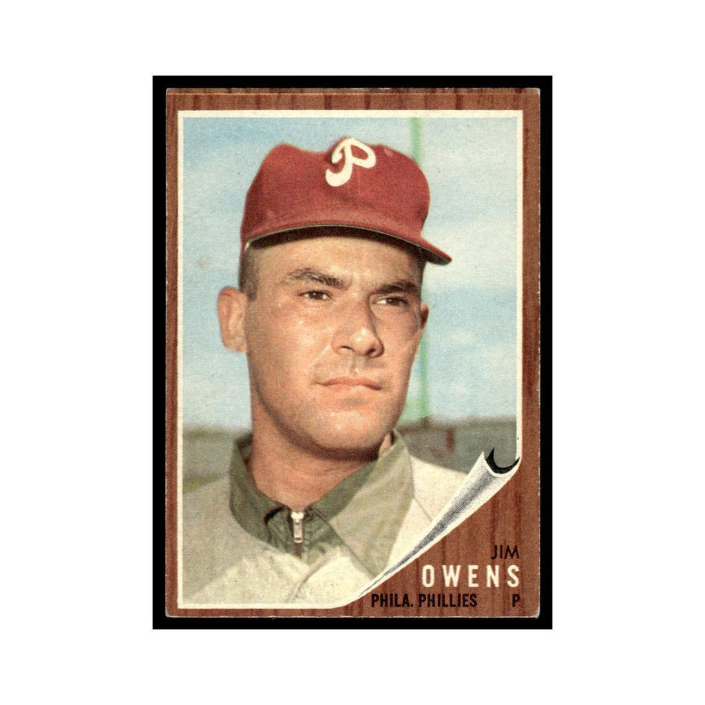 Jim Owens 1962 Topps #212 Philadelphia Phillies Baseball Card VG