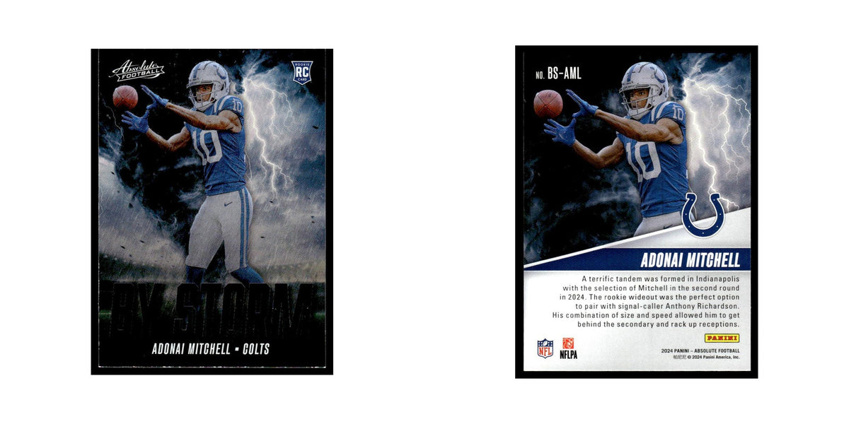 Adonai Mitchell Rookie 2024 Panini Absolute #BS-AML Indianapolis Colts NM