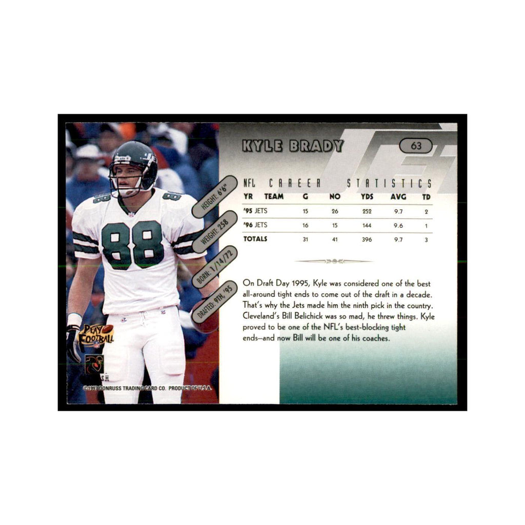 Kyle Brady 1997 Donruss #63 Football Cards Football Card NM