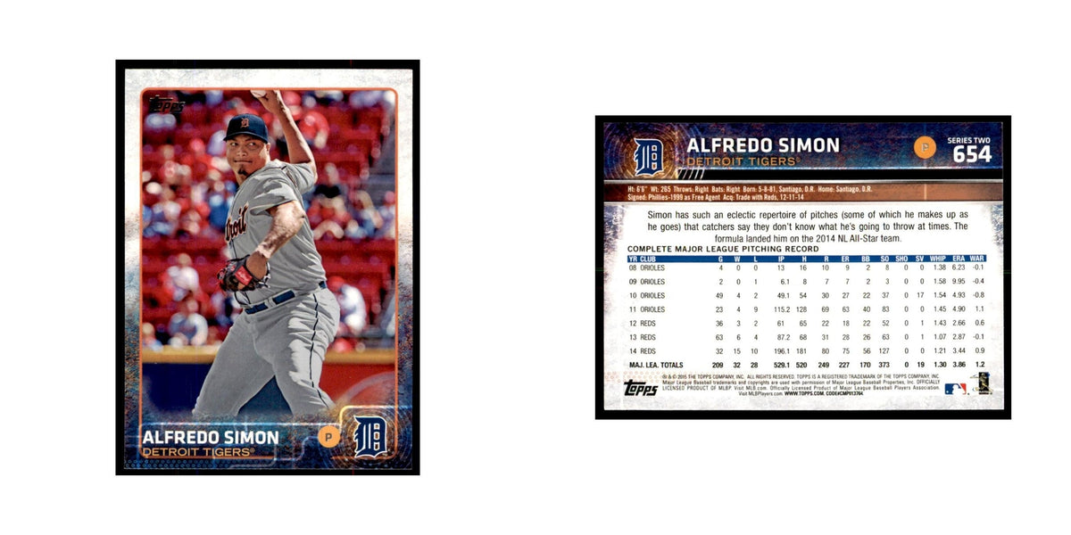 Alfredo Simon 2015 Topps #654 Baseball Cards Baseball Card NM