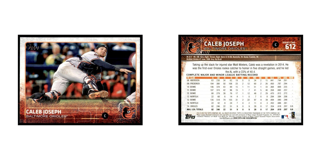 Caleb Joseph 2015 Topps #612 Baseball Cards Baseball Card NM
