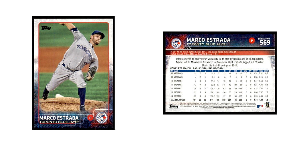 Marco Estrada 2015 Topps #569 Baseball Cards Baseball Card NM