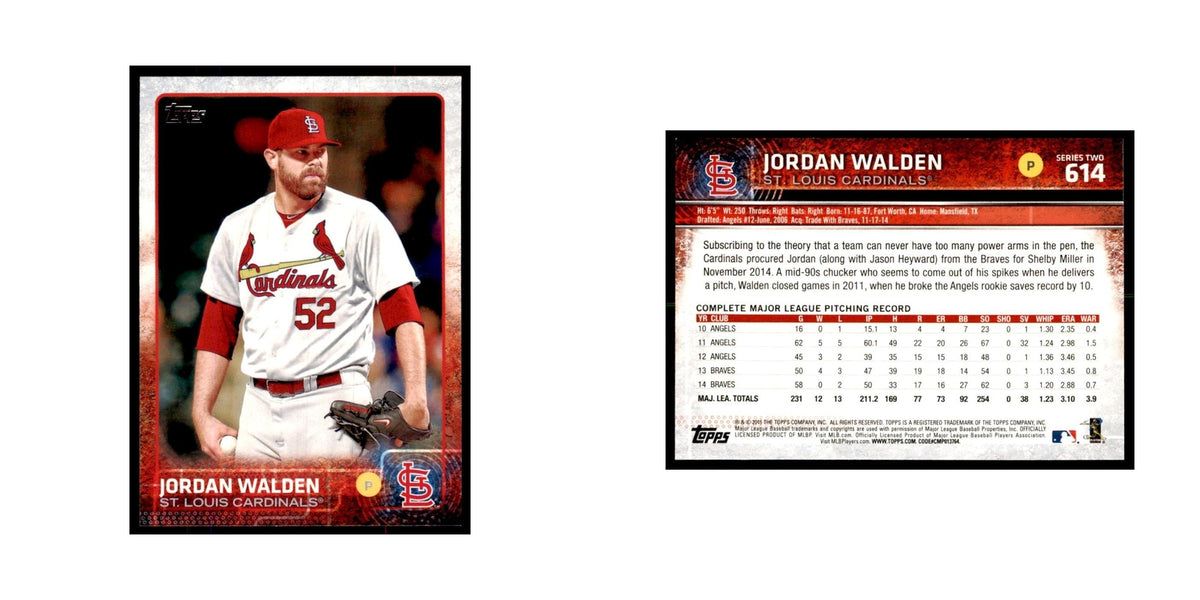 Jordan Walden 2015 Topps #614 Baseball Cards Baseball Card NM